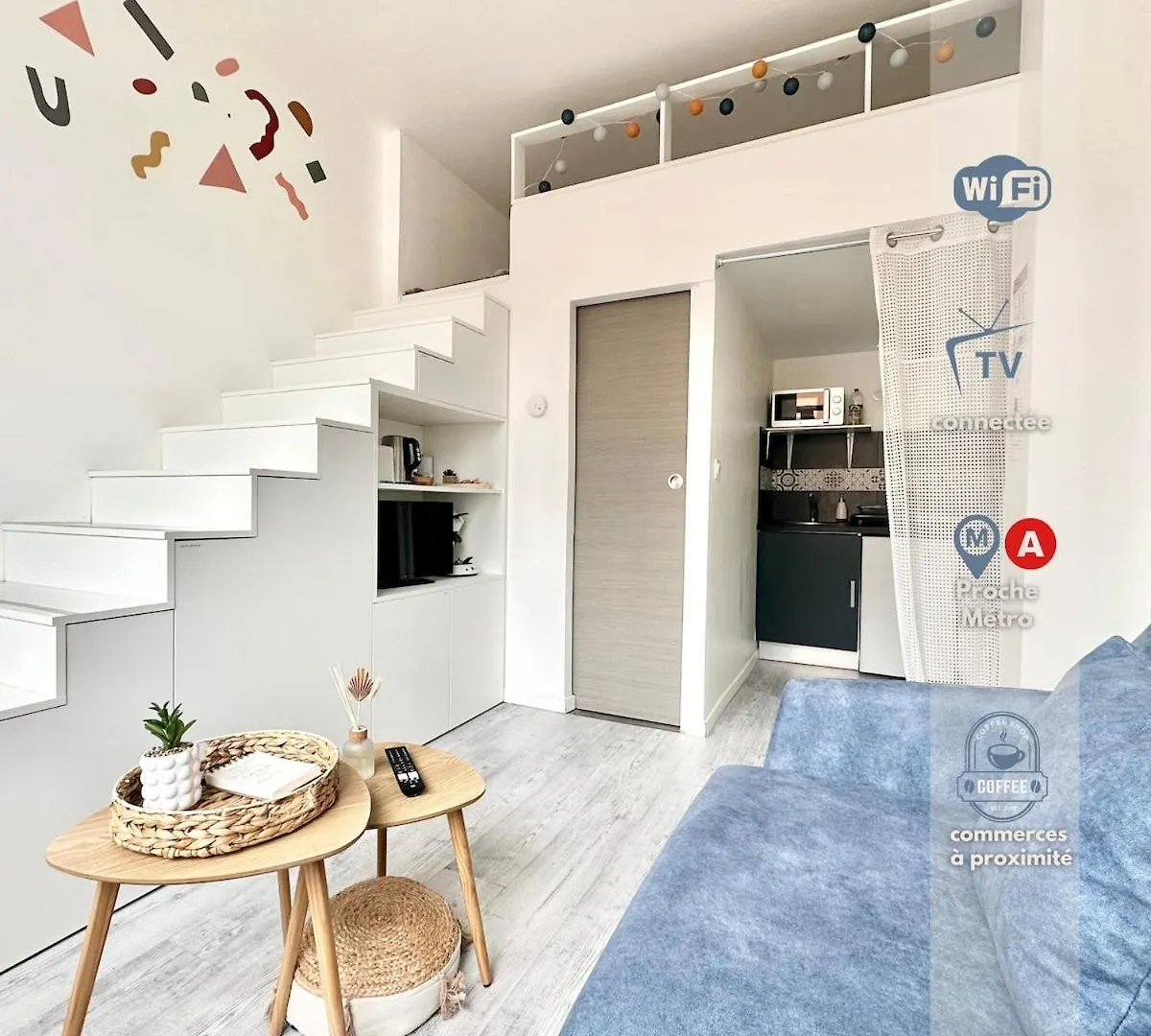 Studio Mezzanine Proche Metro A location